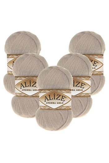 Alize Angora Gold 5-Piece 506 Ashy Pink Hand Knitting Yarn