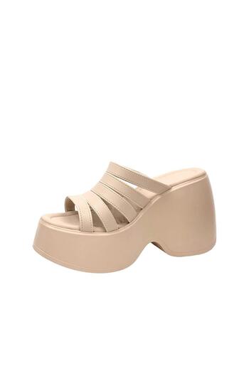 bescobel Women's Gehma Nut Strappy High Heel Platform Sandals 10 Cm DLG11