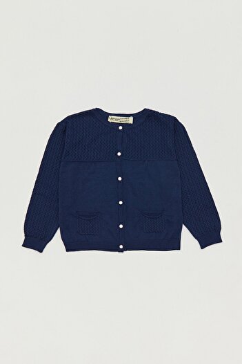 Fulla Moda Buttoned Girl's Cardigan