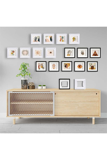 Mayalımeri Remove-Plug Photo Frame with Paspart 14x14 Square Frame 3 Pack (WITHOUT PHOTO) - White