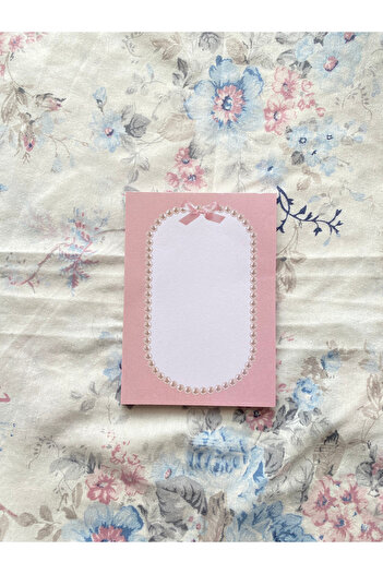 merccuri crafts coquette Pearl glued a6 notepad notebook with planner to do list memo pad