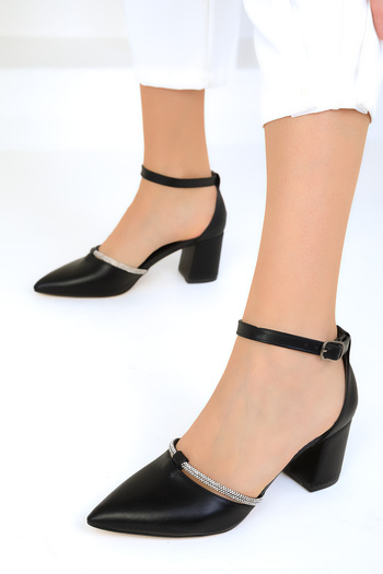 SOHO Black Women's Classic Heeled Shoes 16886