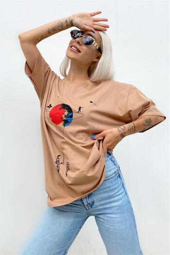 Swist T-shirt με στάμπα Mink Saturn