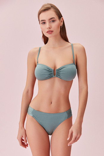 SUWEN Side Pleated Bikini Bottom