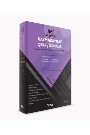 Temsil Kitap İMTİYAZ Kaymakamlık Çıkmış Sorular