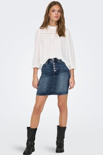 ONLY Women's Blush High Waist Denim Skirt