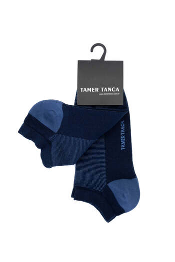 Tamer Tanca Мъжки памучни чорапи в тъмно син цвят