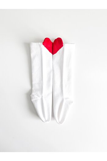 COOLMINIES Baby Girl Kids Red Heart Detailed Socks