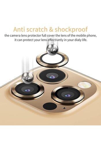 Evax (METAL LENS) Iphone 13 Pro Max / Iphone 13 Pro Uyumlu Kamera Koruyucu Lens Mercek Metal Çerçeveli