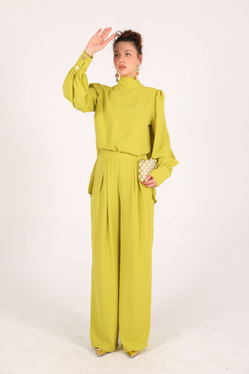 Melike Tatar Oil Green Crepe Basic Set 32-2004