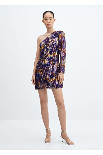 MANGO Woman Rochie asimetrică cu model
