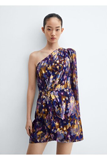 MANGO Woman Rochie asimetrică cu model
