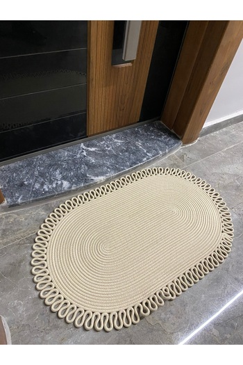 MaVaux Dublin Series Jute, Patterned Door, Door Mat, Bath Mat, Balcony Mat / Gift, Household Item