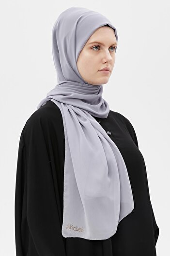 Altobeh Plain Chiffon Shawl Gray