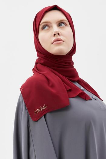 Altobeh Şal şifon uni Roşu Claret