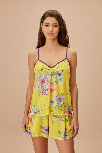 SUWEN Yellow Shorts Set