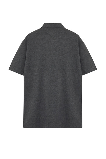Trendyol Collection Plus Size Anthracite Regular/Normal Cut Textured Polo Collar T-shirt TMNSS24PO00041