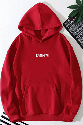 Medinenur Brooklyn Baskılı Unisex Kapüşonlu Sweatshirt
