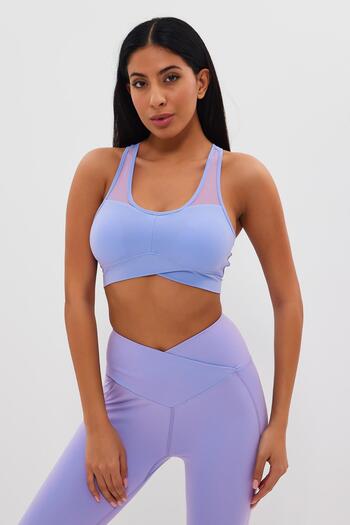 GRAB Women's Back Window Lilac Sports Bra