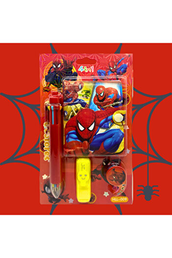 Vuslat Design Spider Man Spiderman Stationery Set 4 Pieces