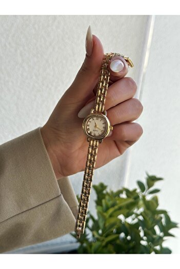 İnogge Gold Minimal Vintage Kadın Kol Saati