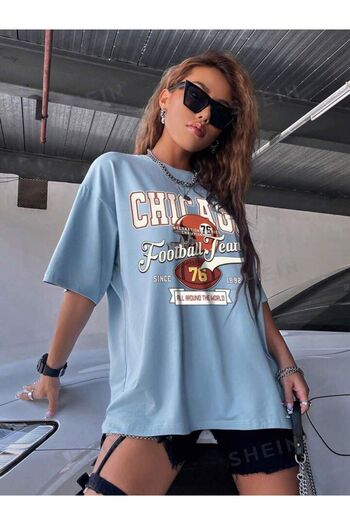 BENROMA Μπλουζάκι με στάμπα Chicago Oversize Unisex