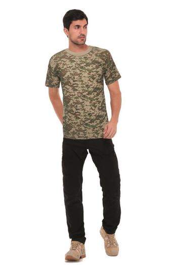 SINGLE SWORD Camouflage Print Short Sleeve crew Neck Undershirt - Thin T-Shirt