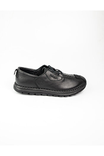 JAMES FRANCO 9860 Black Leather Men's Casual Shoes
