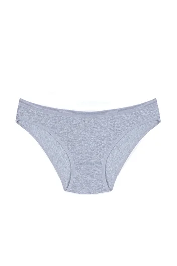 Humaone Women's 100% Cotton 5-Piece Ribbed Bikini Panties