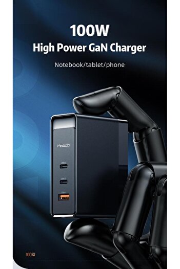 Mcdodo Ch-8101 100w Gan 3xport Hızlı Şarj Adaptörü Eu Uk Giriş