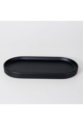 Selim Victoria Oval Tray Small Black