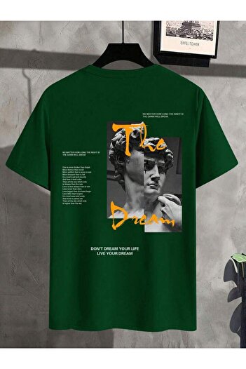 AFROGİYİM Unisex The Dream Your Life Front Back Printed Oversize T-shirt