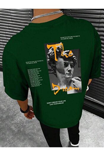 AFROGİYİM Unisex The Dream Your Life Front Back Printed Oversize T-shirt