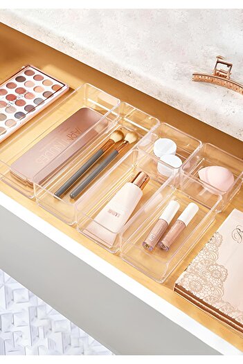 HOMİNG Set 6 Pieces Cabinet Drawer Jewelry Watch Makeup Cosmetic Organizer Organizer