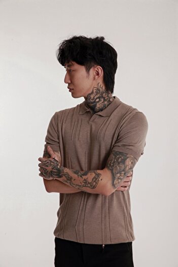 The Champ Clothing Ανδρικό πλεκτό μπλουζάκι Polo Neck