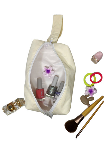 ALTINPAMUK Elite Makeup Bag Cream Multi-Purpose Large Size