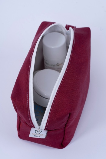 ALTINPAMUK Elite Makeup Bag Claret Red Multi-Purpose Large Size