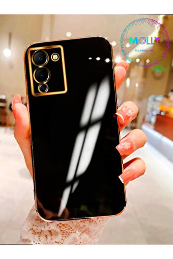 Molly Luxury Silicone Case for Infinix Note 12 G96 with Black Edges Gold Detail