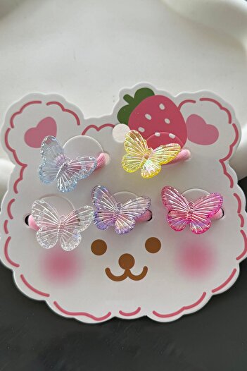 TAKIŞTIR Set of 5 Mixed Color Butterfly Buckles