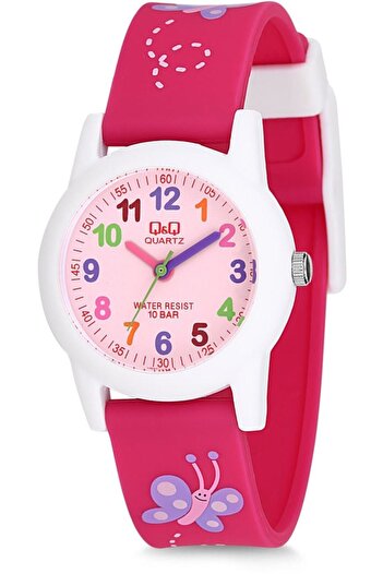 Q&Q Qq.ft.1.101 Qq Silicone Cord 100 Mt Water Resistant New Season Stylish Design Children's Wristwatch