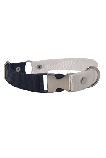 Pompiti Comfortable Adjustable Small/large Dog Collar - Double Color Black-white, 2cm Most Size
