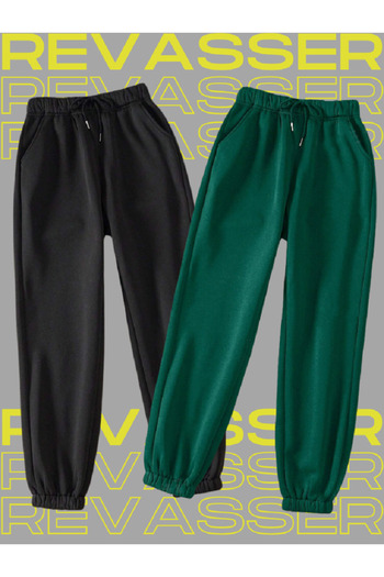 Revasser Unisex γυναικείο/ανδρικό 2 τεμάχιο ίσιο παντελόνι Jogger Special Color