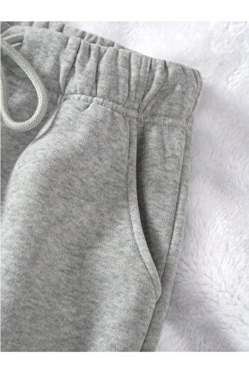 Revasser Unisex Kadın/Erkek 2'li Düz Özel Renkli Jogger Eşofman Altı