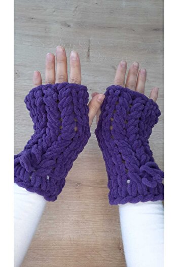 Alize Puffy Hand Knitted Gloves