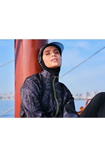 ALFASA Neon Piping Detailed Sports Hijab Swimsuit