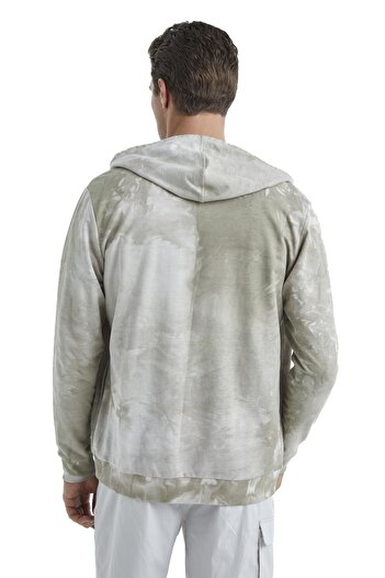 Blackspade Erkek Yeşil Fermuarlı Kapüşonlu Sweatshirt 40504