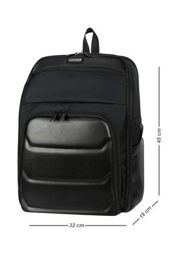 barberri Unisex Σακίδιο πλάτης Laptop First Class - Πλήρης προστασία, καλώδιο USB, 32x45x19 cm