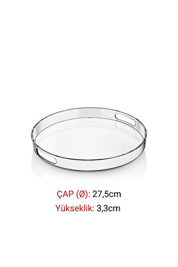 Nandy Home Kristal Yuvarlak Sunum Tepsisi