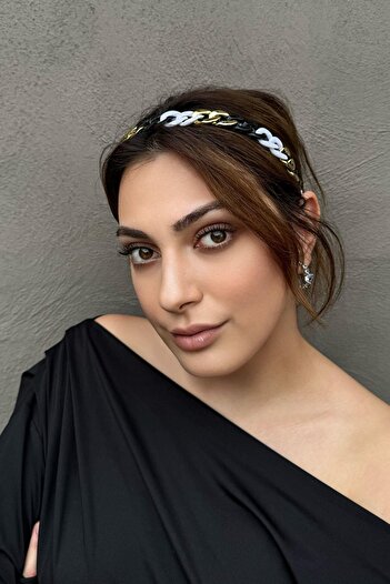 TAKIŞTIR Mixed Color Chain Detailed Crown