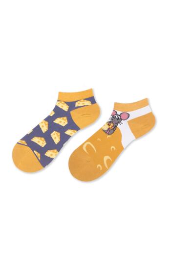 DAYCO Mouse Cheese Patterned Colorful Booties Socks